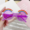 Gafas redondas con arcoiris moradas