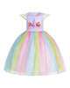 Vestido lila falda colores unicornio 🦄
