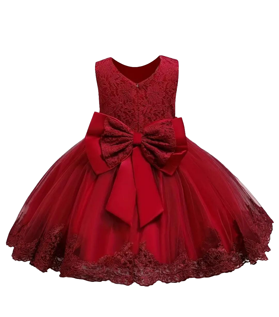 Vestido elegante vino tinto