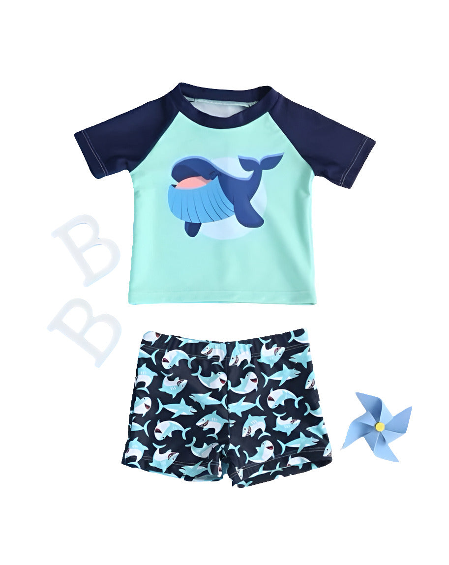 traje de baño niños con estampado de ballenas